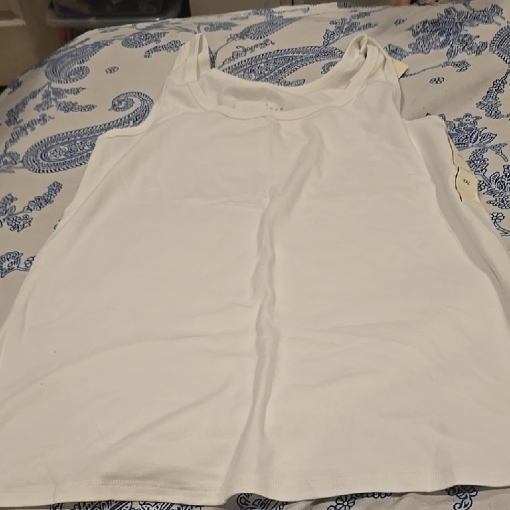 ❤️10/$10 New A New Day White Tank Top Classic Style